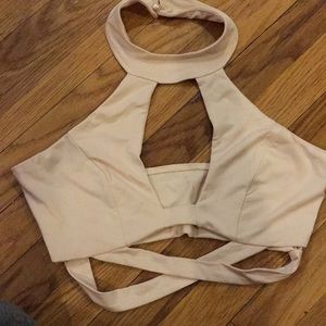 Beige crop top